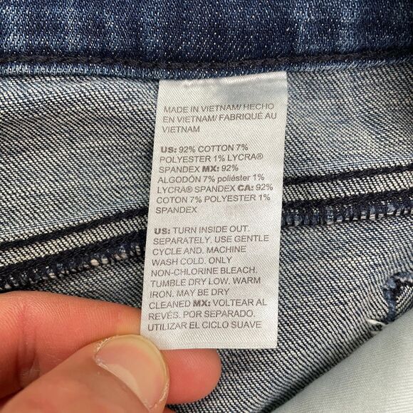 Chico's So Slimming Girlfriend Slim Leg Crop Denim Jeans Womens 16P Blue 40x24 - Picture 8 of 16